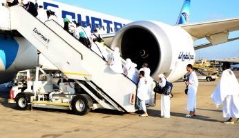 شركة مصر للطيران تختتم جسرها الجوى لنقل الحجاج وتسير اليوم 17 رحلة جوية