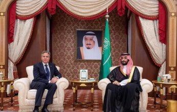 ولي العهد السعودي يجتمع بوزير الخارجية الأمريكي