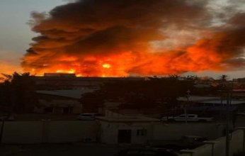 الأحداث في السودان.. صور متداولة حريق ضخم في مقر المخابرات بالخرطوم