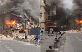 بالفيديو.. انفجار ضخم قرب متحف اللوفر في باريس