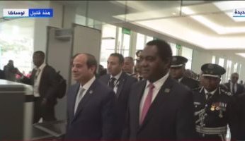 الرئيس المصري يلتقى نظيره الزامبى ويؤكد التطلع لتفعيل أطر التعاون المشترك