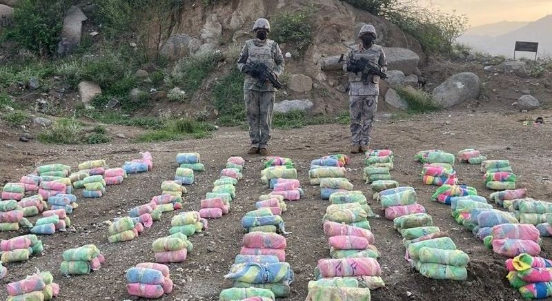 السعودية.. إحباط محاولة تهريب (255) كجم "قات" بجازان السعودية.. إحباط محاولة تهريب (255) كجم "قات" بجازان