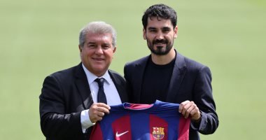 برشلونة يقدم جوندوجان رسميا للإعلام والجمهور برشلونة يقدم جوندوجان رسميا للإعلام والجمهور