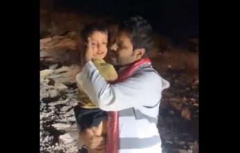 فيديو مؤثر يوثق لحظة العثور على طفلين تائهين وسط جبال الطائف
