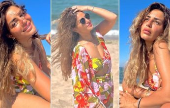 بالصور.. الفنانة منة فضالي تستمتع بالأجواء الصيفية على أحد الشواطئ التركية