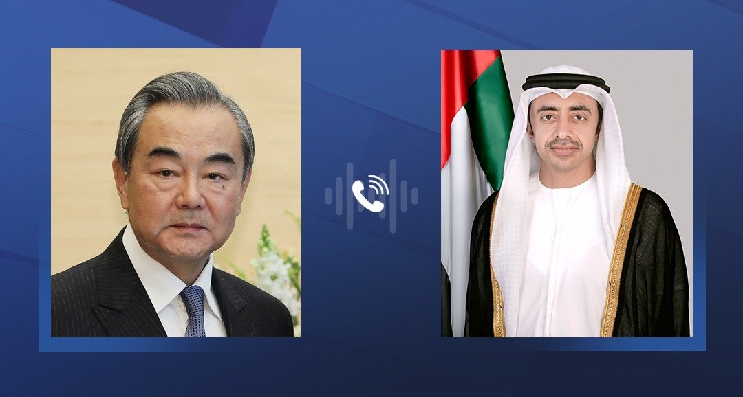 هاتفياً.. الإمارات والصين تبحثان الشراكة الاستراتيجية بين البلدين هاتفياً.. الإمارات والصين تبحثان الشراكة الاستراتيجية بين البلدين
