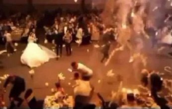 شاهد بالفيديو.. اللحظات الأولى لحريق زفاف الحمدانية في العراق