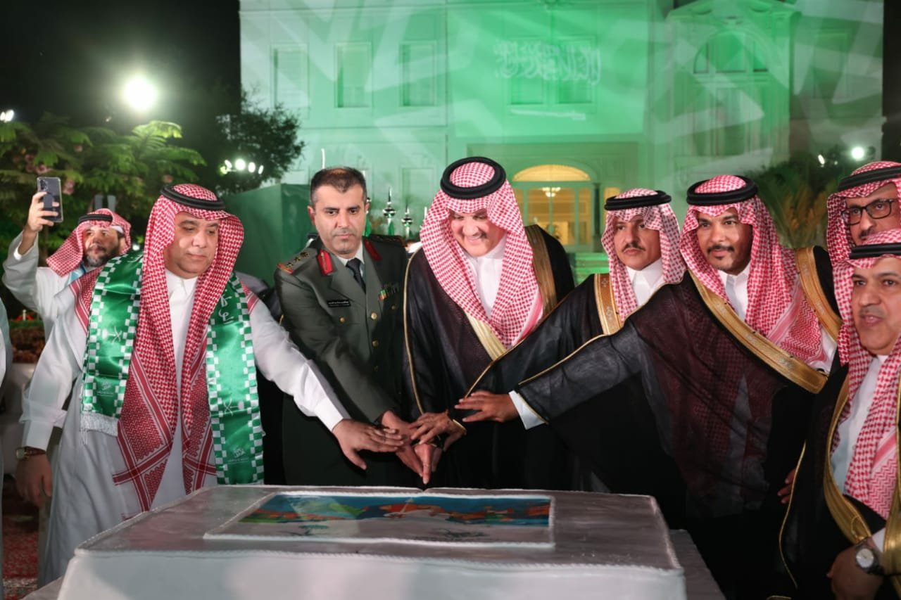 سفير المملكة لدى مصر يقيم حفل استقبال للمواطنين السعوديين بمناسبة اليوم الوطني الـ 93 للمملكة، سفير المملكة لدى مصر يقيم حفل استقبال للمواطنين السعوديين بمناسبة اليوم الوطني الـ 93 للمملكة،