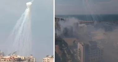 جيش الاحتلال الإسرائيلى يقصف مستشفى للأطفال بقنابل الفسفور الأبيض جيش الاحتلال الإسرائيلى يقصف مستشفى للأطفال بقنابل الفسفور الأبيض