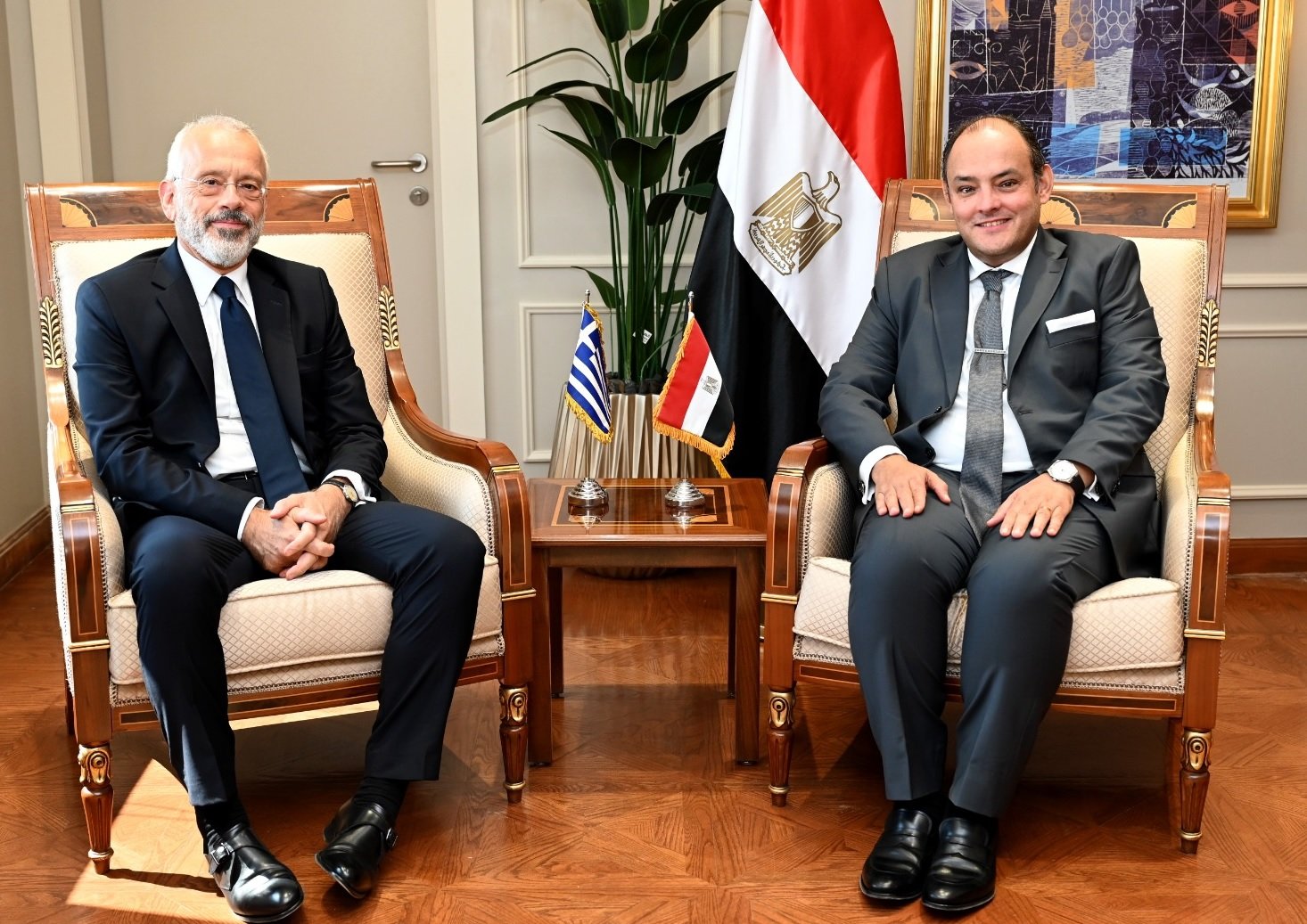 أحمد سمير: 21% زيادة في حجم التبادل التجاري بين مصر واليونان خلال عام 2022 أحمد سمير: 21% زيادة في حجم التبادل التجاري بين مصر واليونان خلال عام 2022