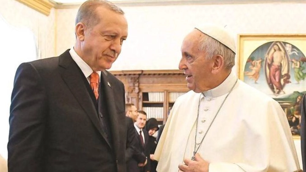 البابا وأردوغان يبحثان حرب «حماس» وإسرائيل البابا وأردوغان يبحثان حرب «حماس» وإسرائيل