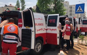الهلال الأحمر الفلسطيني ينقل المصابين جنوبًا