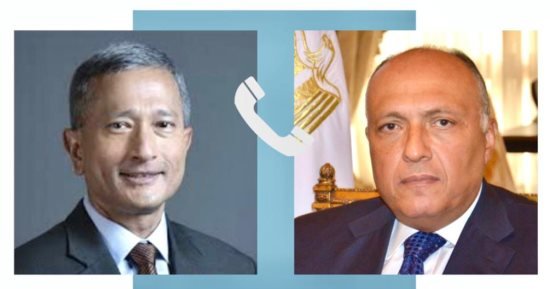 وزير الخارجية المصري يبحث الوقف الفوري لإطلاق النار في غزة مع نظرائه السنغافوري والروماني وزير الخارجية المصري يبحث الوقف الفوري لإطلاق النار في غزة مع نظرائه السنغافوري والروماني