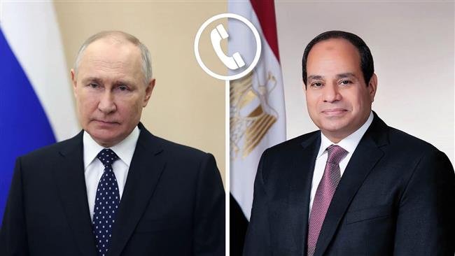 السيسي وبوتين يتفقان على تكثيف الجهود الدولية لإحلال الهدوء في غزة السيسي وبوتين يتفقان على تكثيف الجهود الدولية لإحلال الهدوء في غزة