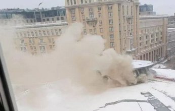 شاهد.. حريق ضخم في مسرح شهير بوسط العاصمة الروسية