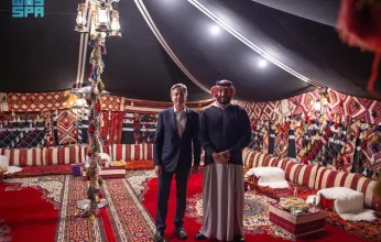 ولي العهد السعودي يلتقي بلينكن في مخيم العلا الشتوي