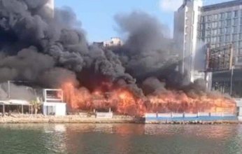 شاهد.. حريق هائل في الإسكندرية