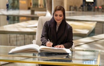 بالصور.. حرم سلطان عمان في المتحف المصري الكبير