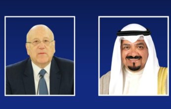 رئيس مجلس الوزراء الكويتي يبحث مع رئيس الحكومة اللبنانية تطورات العدوان الإسرائيلي على لبنان