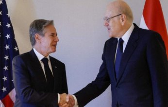 ميقاتي يبحث مع بلينكن سبل وقف إطلاق النار في لبنان