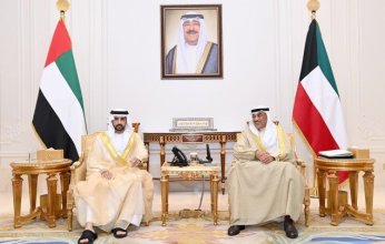 ولي العهد الكويتي يستقبل ولي عهد دبي نائب رئيس مجلس الوزراء ووزير الدفاع الإماراتي بمناسبة زيارته الرسمية للبلاد