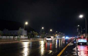 سقوط أمطار خفيفة على المدينة المنورة