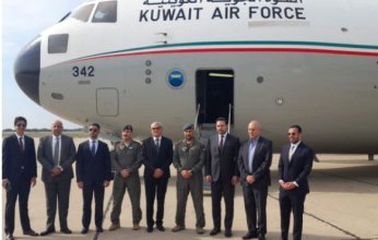 وصول الطائرة الثالثة من الجسر الجوي الإغاثي الكويتي إلى لبنان