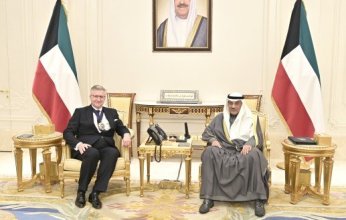 ولي العهد الكويتي يستقبل عمدة الحي المالي لمدينة لندن