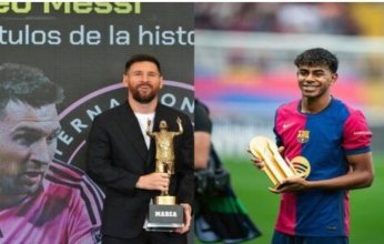 لامين جمال يتفوق على ميسي أسطورة برشلونة
