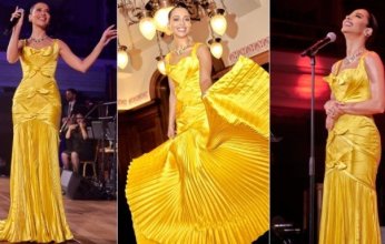 بالصور.. النجمة بلقيس تتألق بإطلالة ساحرة في حفلها الأخير بلندن