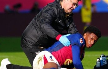 إصابة خطيرة للاعب برشلونة بعدما "تقيأ دما" أمام لاس بالماس