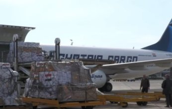 وصول أول طائرة مساعدات مصرية إلى سوريا وعلى متنها 15 طنا من المواد الطبية والإغاثية