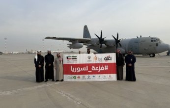 رسائل الخير.. إقلاع الطائرة ال11 من الجسر الكويتي إلى سوريا وعلى متنها 10 أطنان من المواد الغذائية