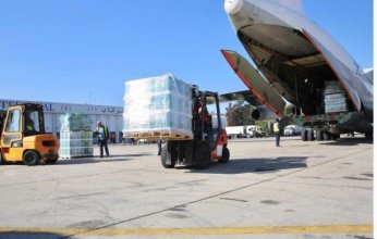 الطائرة الإغاثية السعودية الثانية تصل مطار دمشق الدولي لمساعدة الشعب السوري