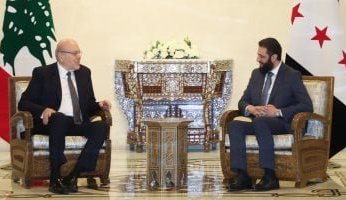 سوريا:أحمد الشرع يستقبل رئيس الحكومة اللبنانية نجيب ميقاتى