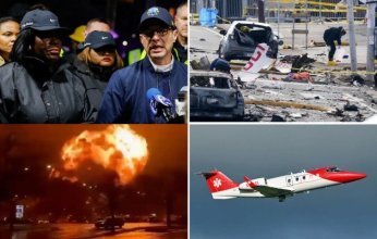 "حادث مروع".. ارتفاع عدد ضحايا تحطم طائرة إسعاف أمريكية إلى 7 قتلى و19 مصابًا