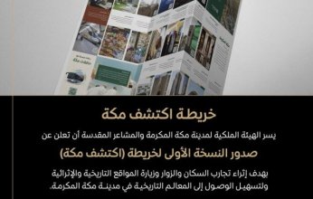 إطلاق خريطة "اكتشف مكة" للمواقع التاريخية والإثرائية في السعودية