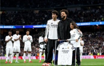 تكريم خاص لـ "مارسيلو" بحضور أفراد عائلته أثناء ديربي مدريد