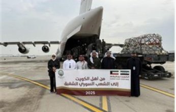 رسائل الخير.. إقلاع الطائرة الـ25 من الجسر الجوي الكويتي إلى سوريا محملة بـ36 طنًا من المواد الغذائية