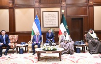 أمير الكويت يستقبل رئيس اوزبكستان بمناسبة زيارته الرسمية للبلاد