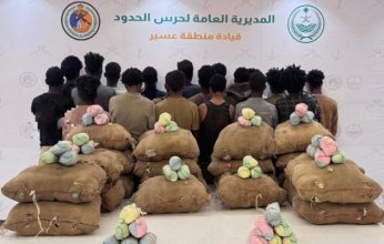 إحباط محاولة تهريب كمية من نبات القات المخدر بمنطقة عسير