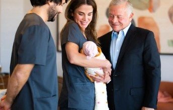 بالصور.. ملكة الأردن تحتفل بولادة حفيدتها الأولى