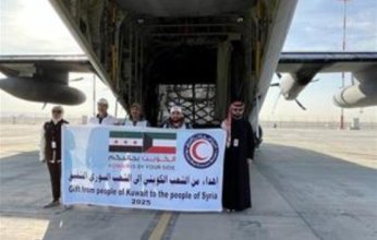 رسائل الخير.. إقلاع الطائرة الـ22 من الجسر الجوي الكويتي إلى سوريا