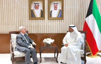 وزير الخارجية الكويتي يلتقي وكيل وزارة الخارجية العراقي بمناسبة زيارته الرسمية للبلاد