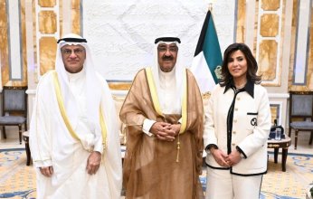 أمير الكويت يستقبل وزير التعليم العالي حيث قدم لسموه مدير جامعة الكويت بمناسبة تعيينها بمنصبها الجديد