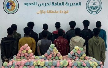 ضبط 13 شخصا لمحاولتهم تهريب كمية من نبات القات المخدر بمنطقة جازان