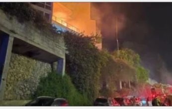 اندلاع حريق بفندق فى طبريا شمال إسرائيل