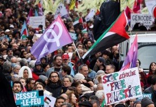 الشعب الامريكى يخرج فى مظاهرات لرفض العدوان الاسرائيلى على غزة