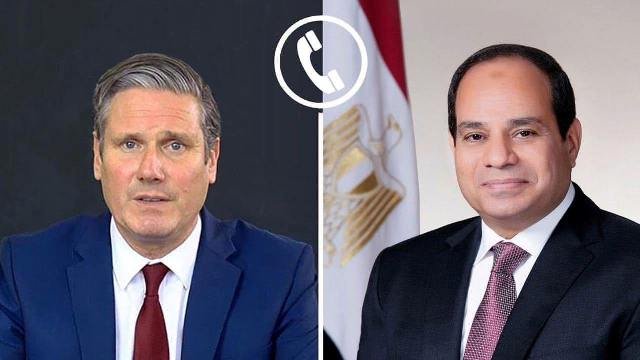الرئيس المصري يتلقى اتصالا هاتفيا من رئيس وزراء بريطانيا الرئيس المصري يتلقى اتصالا هاتفيا من رئيس وزراء بريطانيا