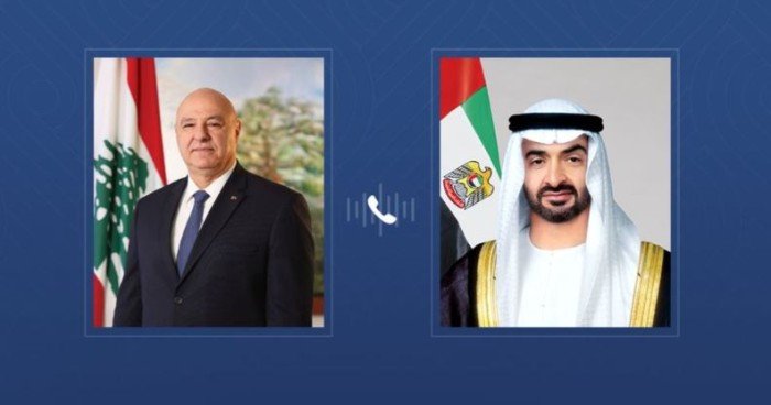 هاتفياً.. الإمارات ولبنان تبحثان علاقات التعاون بين البلدين هاتفياً.. الإمارات ولبنان تبحثان علاقات التعاون بين البلدين